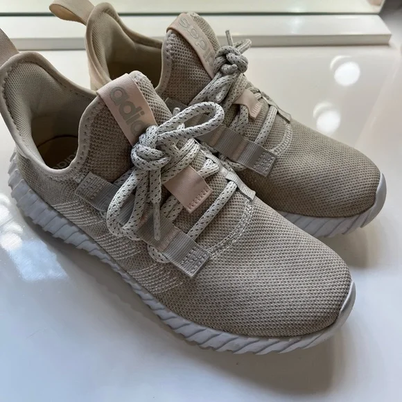 Adidas Kaptir women’s flow shoes, sneaker,7,Aluminum,Tan, Wonder Beige - Picture 4 of 11